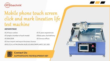 Mobile phone touch screen click and line life testing machine operation video