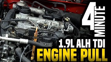 Volkswagen TDI 1.9 ALH Engine Removal In 4 Minutes or less! [GUIDE]
