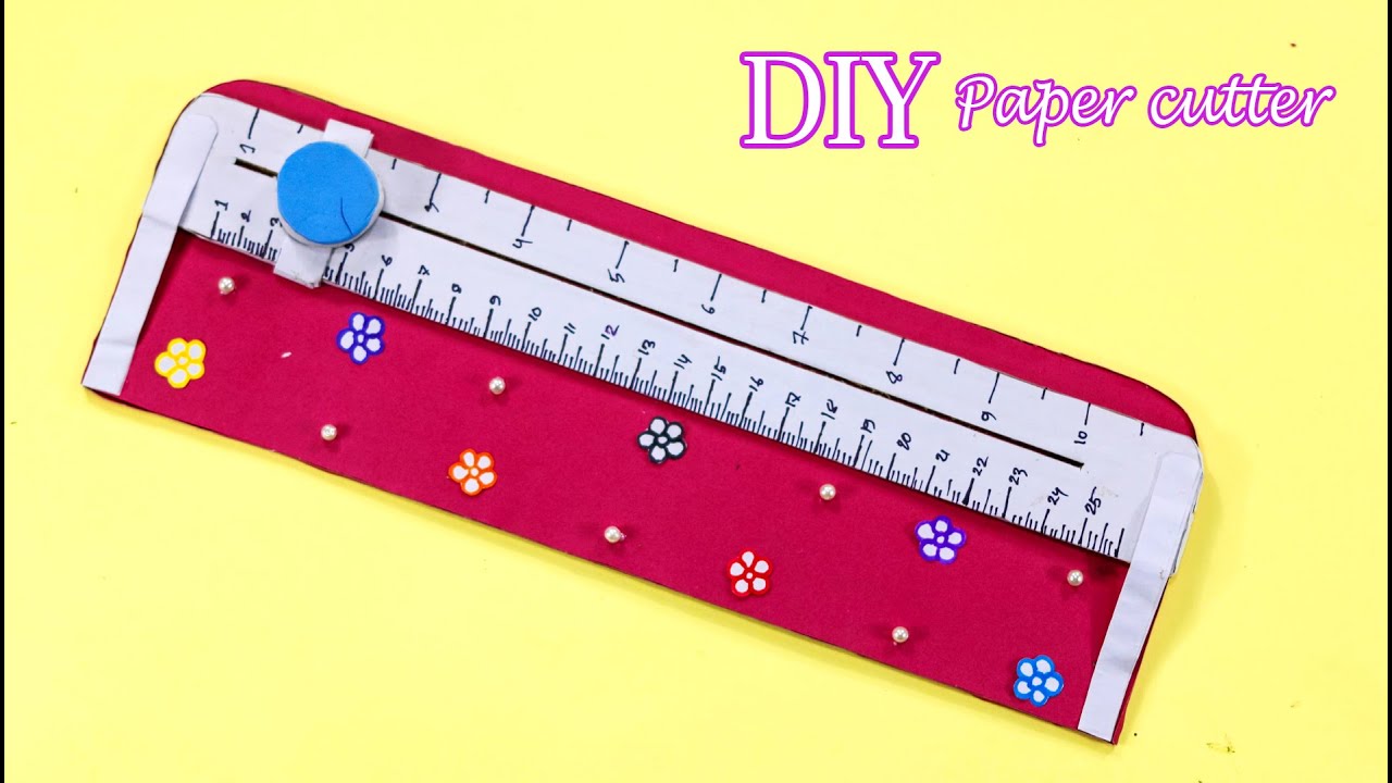 DIY ruler paper cutter / Handmade paper cutter / Diy paper cutter with  ruler 