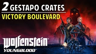 Location & Codes of All Victory Boulevard Gestapo Crates | Wolfenstein Youngblood (Red Crates Guide)