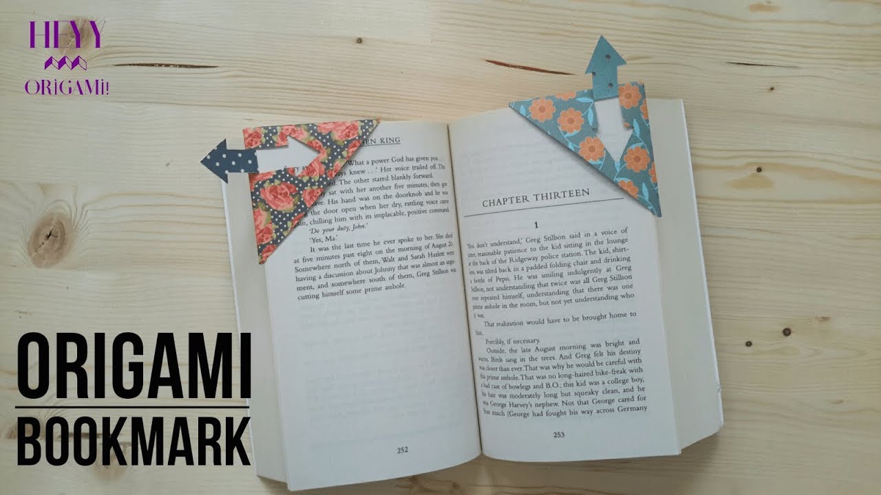 Origami Bookmark with Arrow-How to make easy origami bookmark with arrow