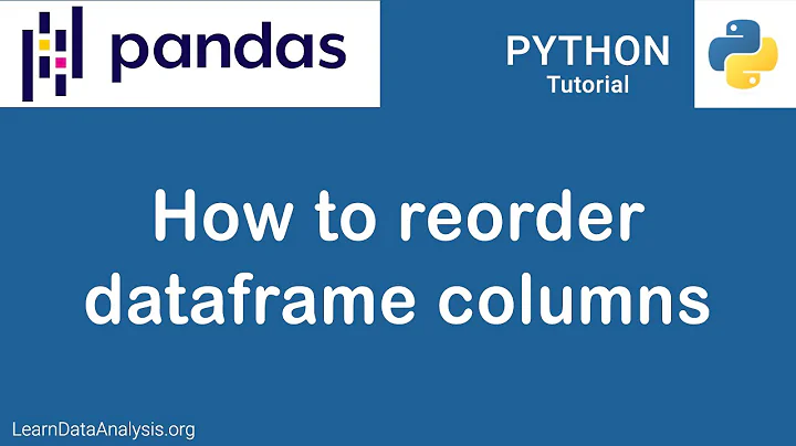How to reorder dataframe columns | Pandas Tutorial