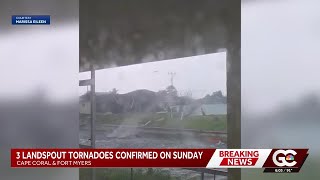 3 EF0 landspout tornadoes identified in Lee County from storms on Sunday