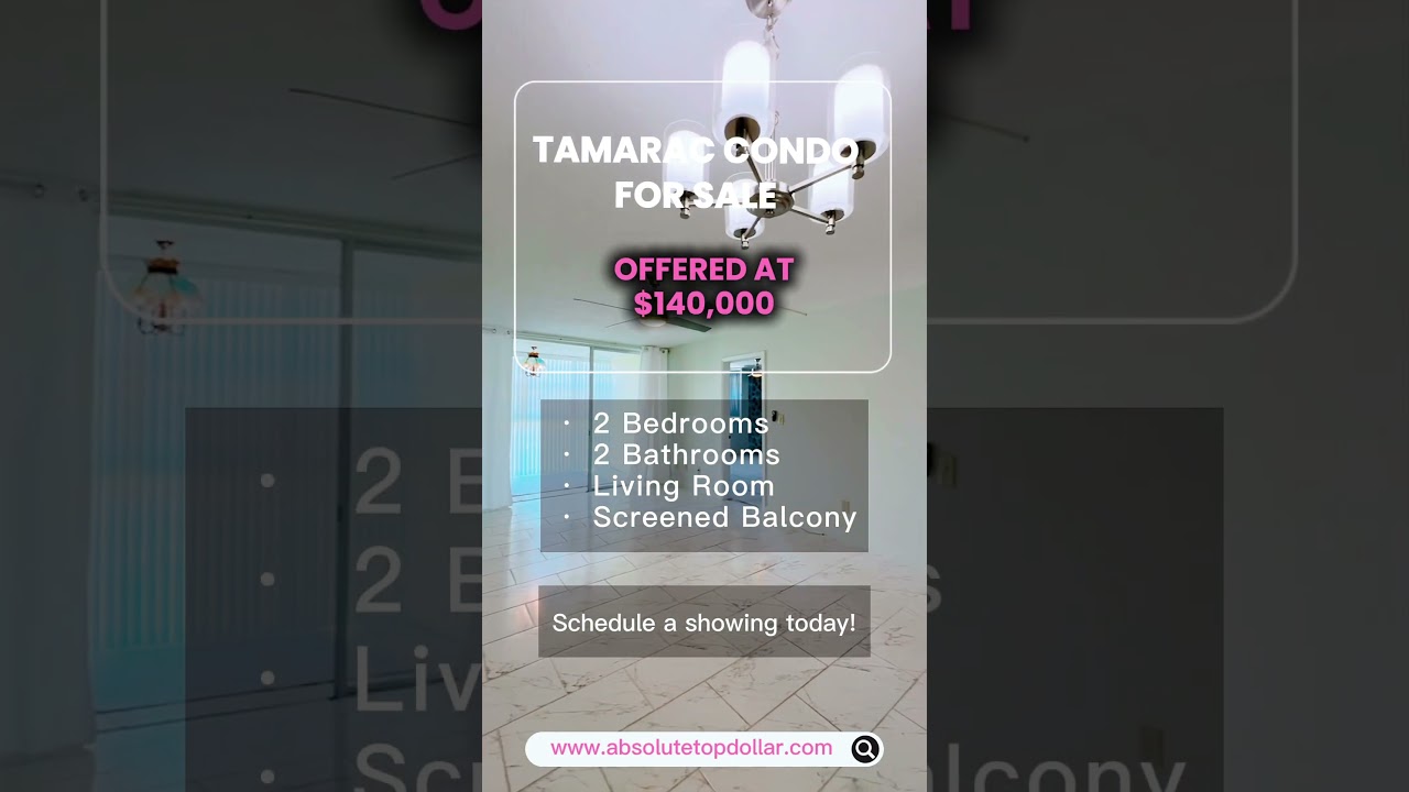 This Beautiful Condo in Tamarac is now 