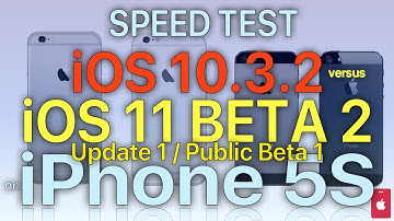 iPhone 5S  : iOS 10.3.2 vs iOS 11 Beta 2 UPDATE 1 / Public Beta 1 (Build # 15A5304j) Speed Test