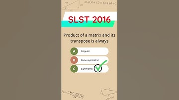 slst mathematics question paper 2016 // Matrix and Determinant