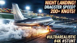 Flight Soft Landing Challenge || Night Landing Dragster Speed || Plane Driving gameplay screenshot 5