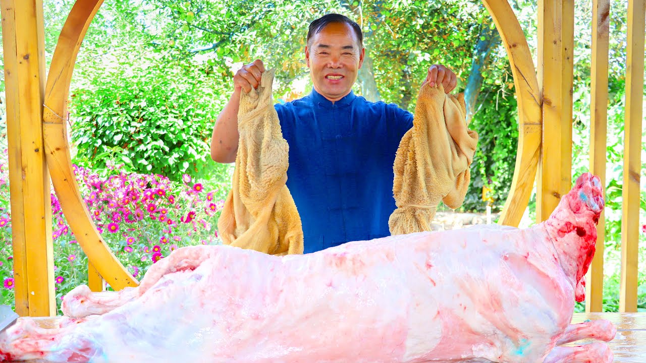 Лучший в мире рецепт лапши с ОГРОМНОЙ БАРАНИНОЙ! Тушеная с бараньими кишками!=