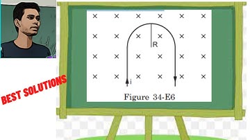 A rigid wire consists of a semicircular portion of radius R and two straight sections (figure 34-E6)
