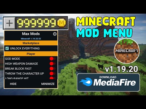 Minecraft Mod Menu v1.19.20.02 | Unlimited Minecoins - YouTube