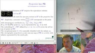 Erlangen programme at large: SL(2,R) case study - the projective line