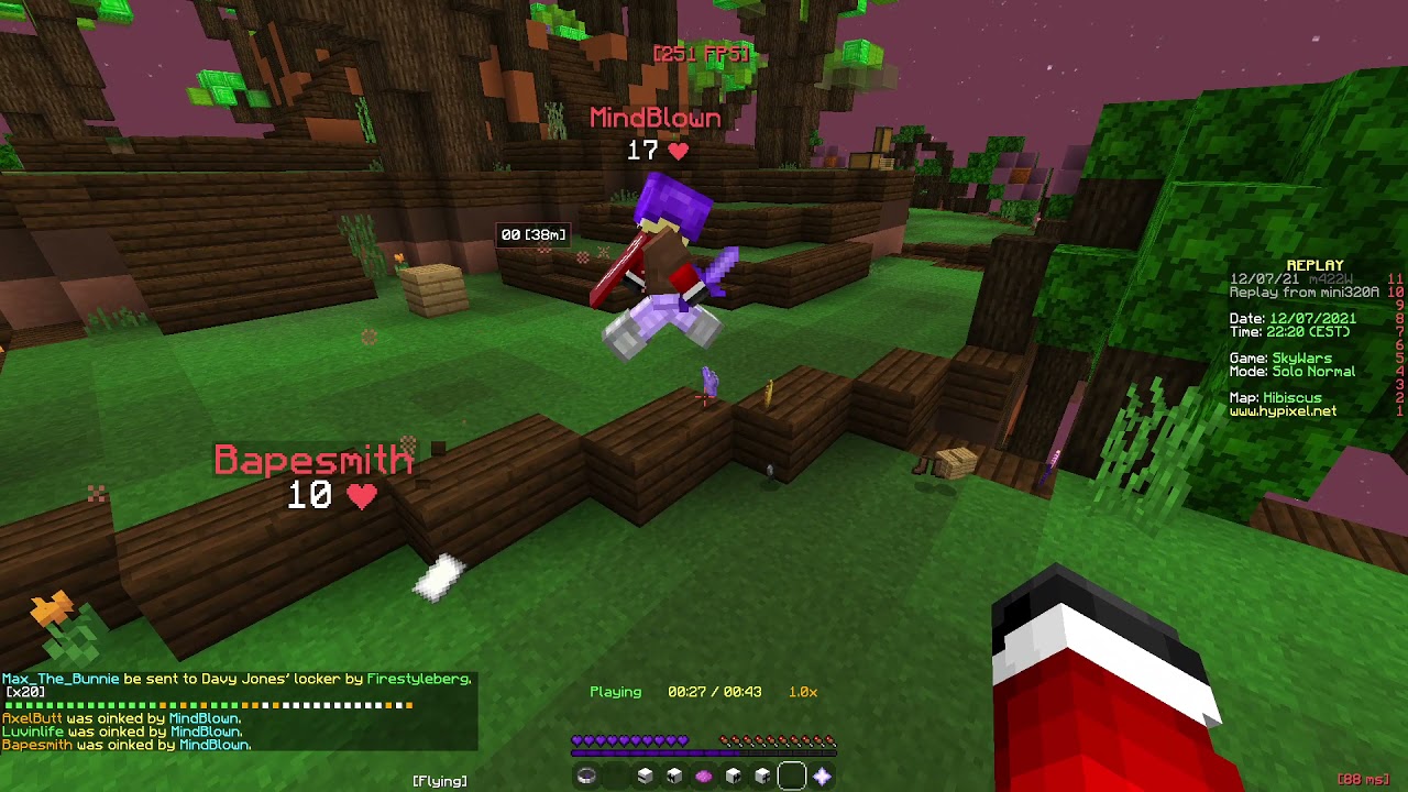 Skywars Solo Normal Speedrun {UNEDITED} 38 seconds