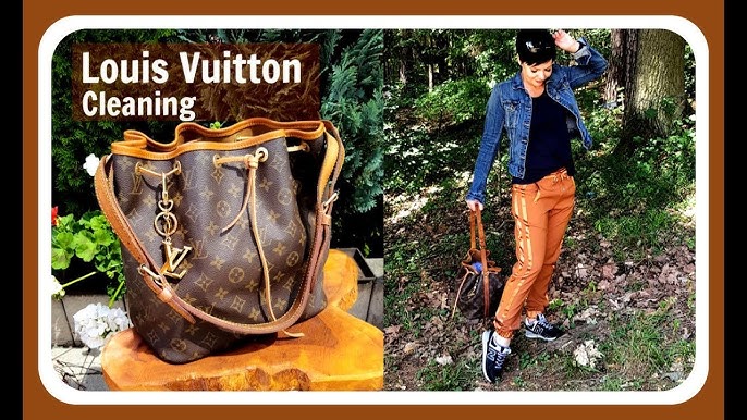 BEFORE AND AFTER How to Clean the Canvas on My Louis Vuitton Handbag ​⁠#diy  #howto 