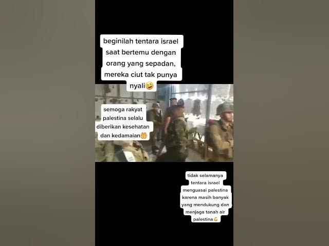 Beginilah Tentara Israel Saat Bertemu Dengan Orang Sepadan Mereka Ciut Tak Bernyali #israel