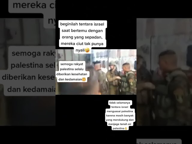 Beginilah Tentara Israel Saat Bertemu Dengan Orang Sepadan Mereka Ciut Tak Bernyali #israel class=