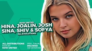 Now United - Hina, Joalin, Josh, Sina, Shiv & Sofya All Evolutions