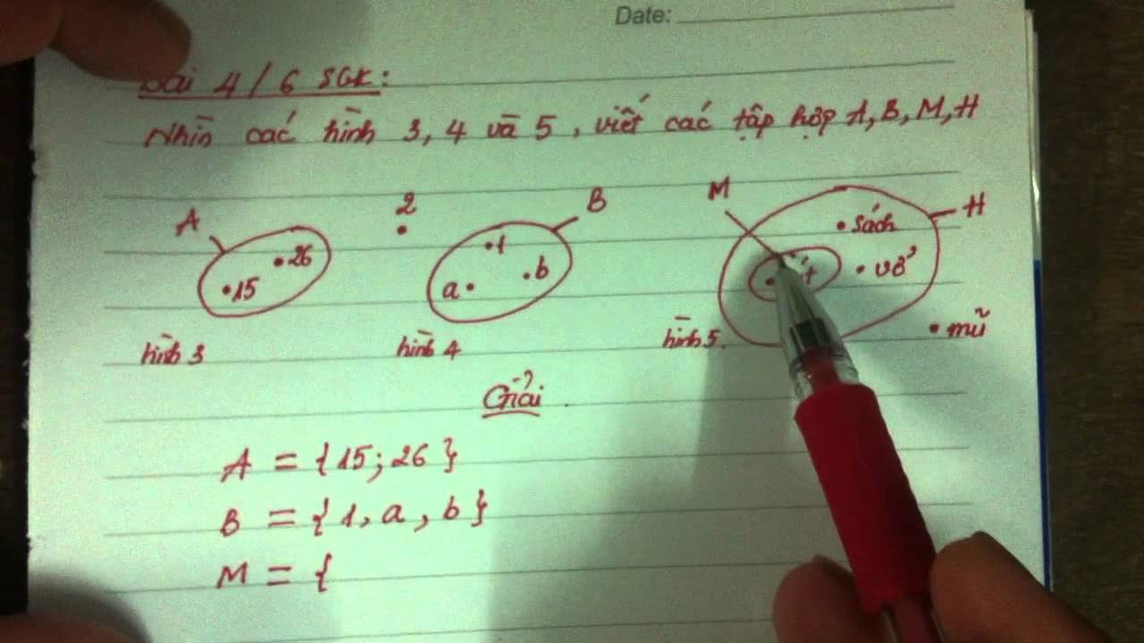 Giai bai tap toan lop 6 tap 1 (Bai 4,5/6 sgk) - youtube