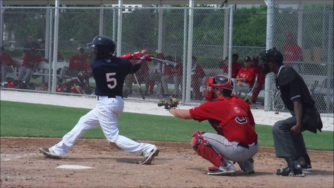 Minnesota Twins prospect Emmanuel Morel hitting in the GCL on 7/9/2016.