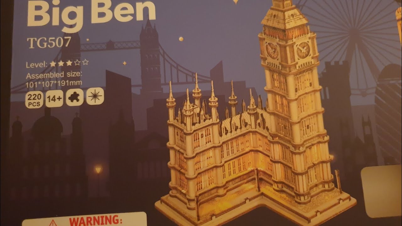 Puzzle 3D In Legno Big Ben, K Modello, Regalo Creativo  Arredamento Per La Casa - Foto 10