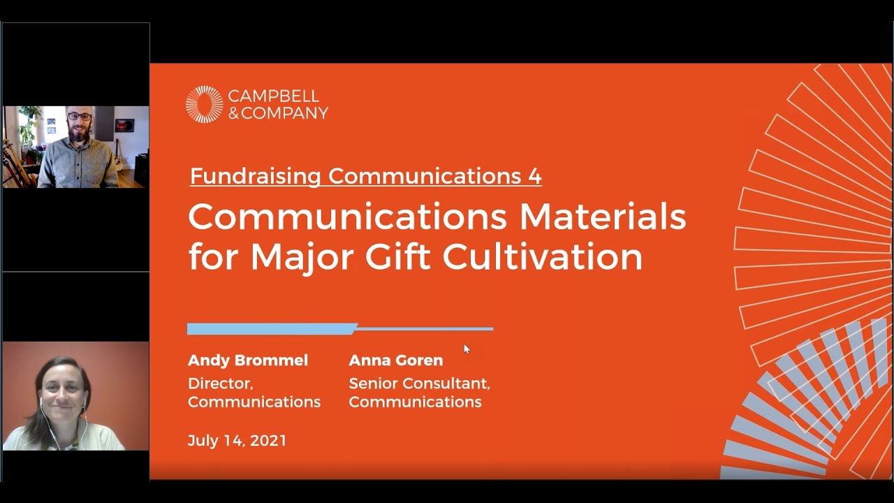 Fundraising Communications 4: Communications Materials for Major Gift Cultivation