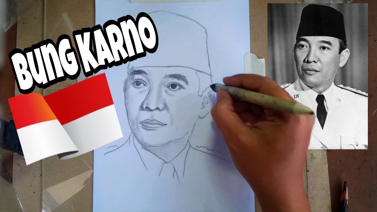 Sketsa Mewarnai Gambar Pahlawan Soekarno - Gambar Gambar Pahlawan