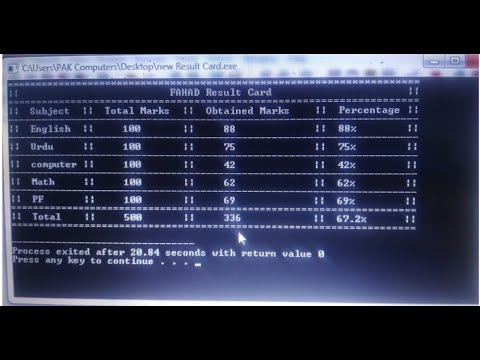 Result Card in C++ | PF009 | Type Casting | Programming Fundamentals