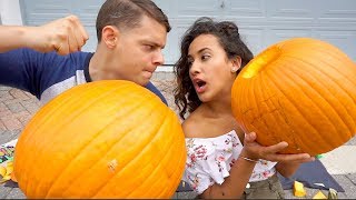COUPLES PUMPKIN CARVING CHALLENGE!!