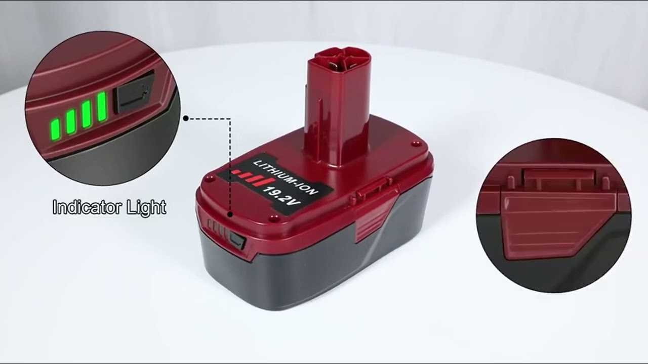 19.2 V 6.5Ah Lithium ion C3 Battery Pack for Craftsman DieHard XCP