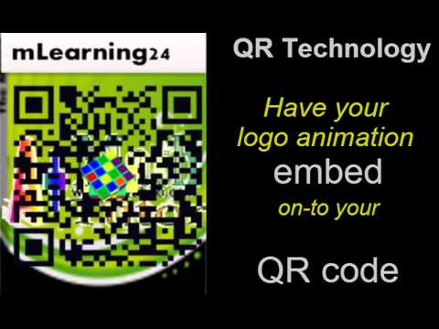 qr codes technology logo animation images background with colors designed on layers