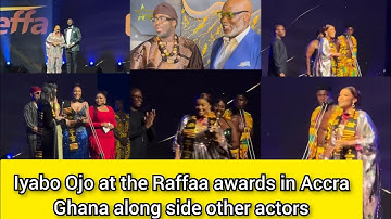 Iyabo Ojo at the Raffaa awards in Accra Ghana along side actors.