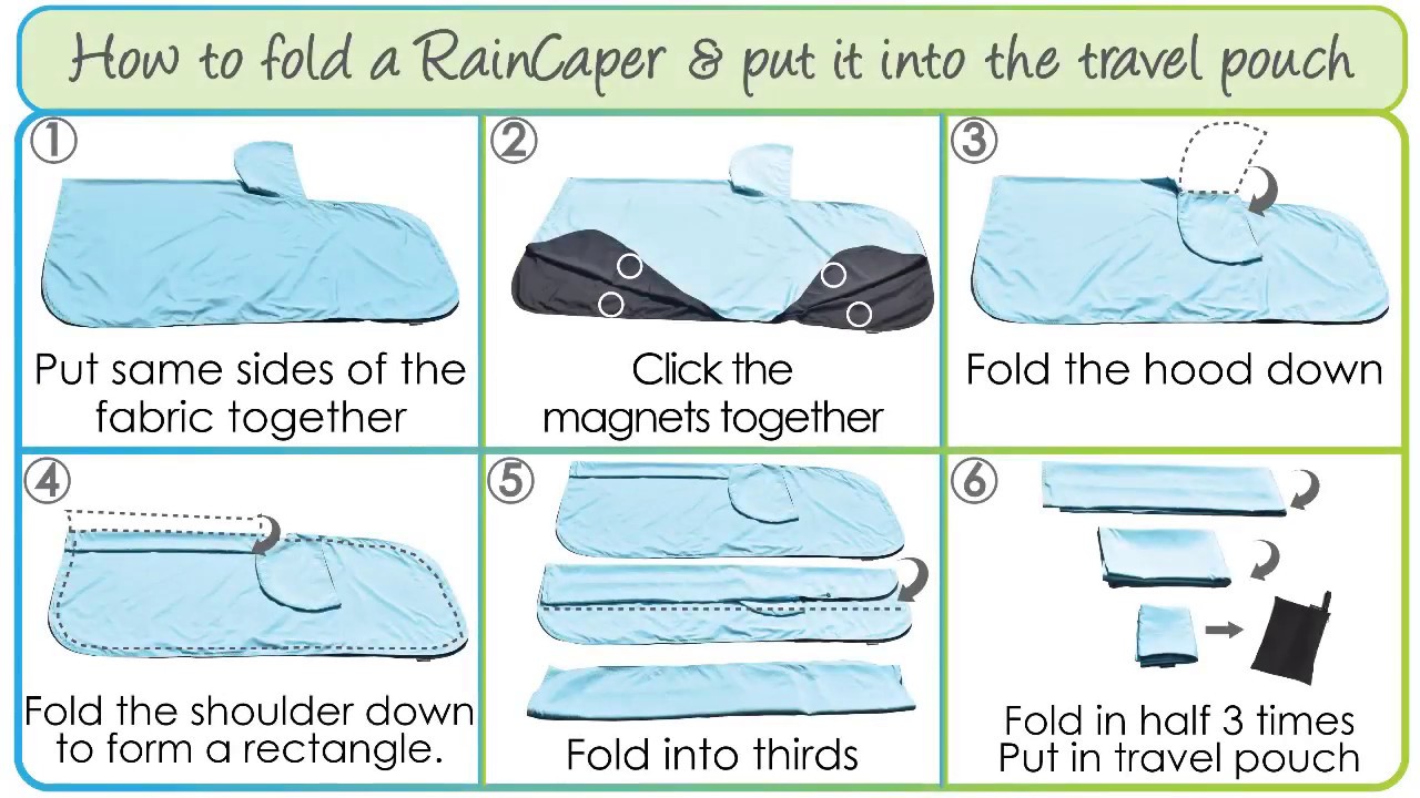 How to fold a RainCaper womens raincoat YouTube