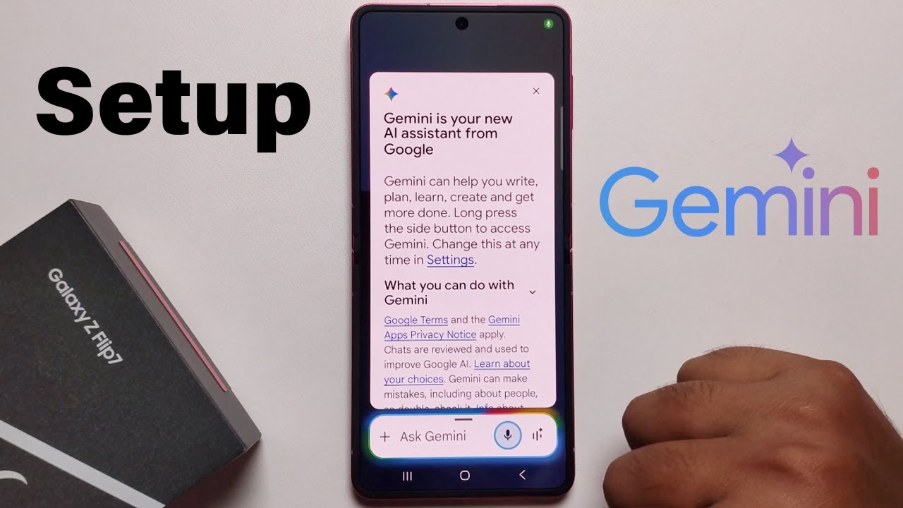 How to Setup Gemini on Samsung galaxy Z flip 7 - YouTube
