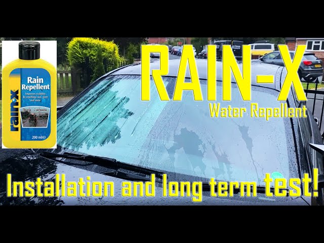 Rain-X application and long term test of car glass water repellent