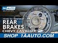 How to Replace Rear Brakes 1995-2002 Chevy Cavalier