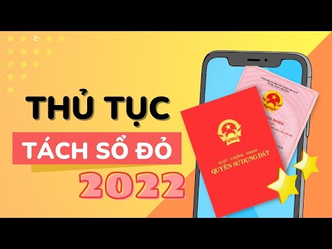 Video Thủ Tục Tách Sổ Đỏ Mới Nhất 2022 Và các Khoản Tiền... - youtube