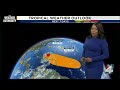 Meteorologist Jenese Harris predicts lower rain chances after Monday, stronger waves at the beaches