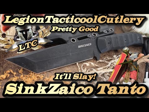 SinkZaico SK1 Tanto in 4cr13.   Did a fine job initial impression.   Judge for yourselves!