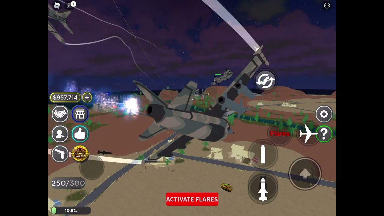 Warplane in action (Roblox military tycoon) YouTube