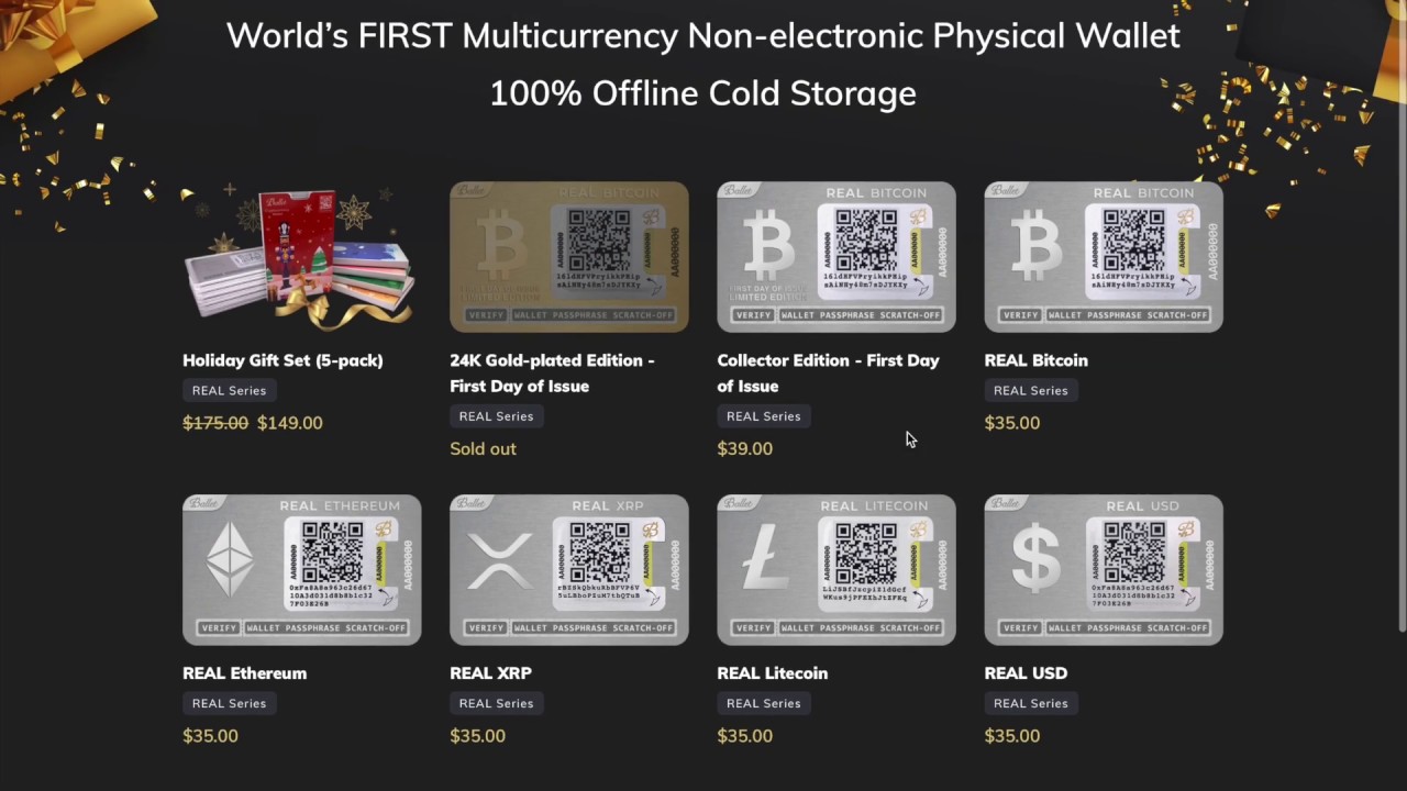 Ballet Crypto Cold Storage Wallet BTC ETH XRP LTC USD PHYSICAL ballet-crypto-cold-storage-wallet-btc-eth-xrp-ltc-usd-physical
