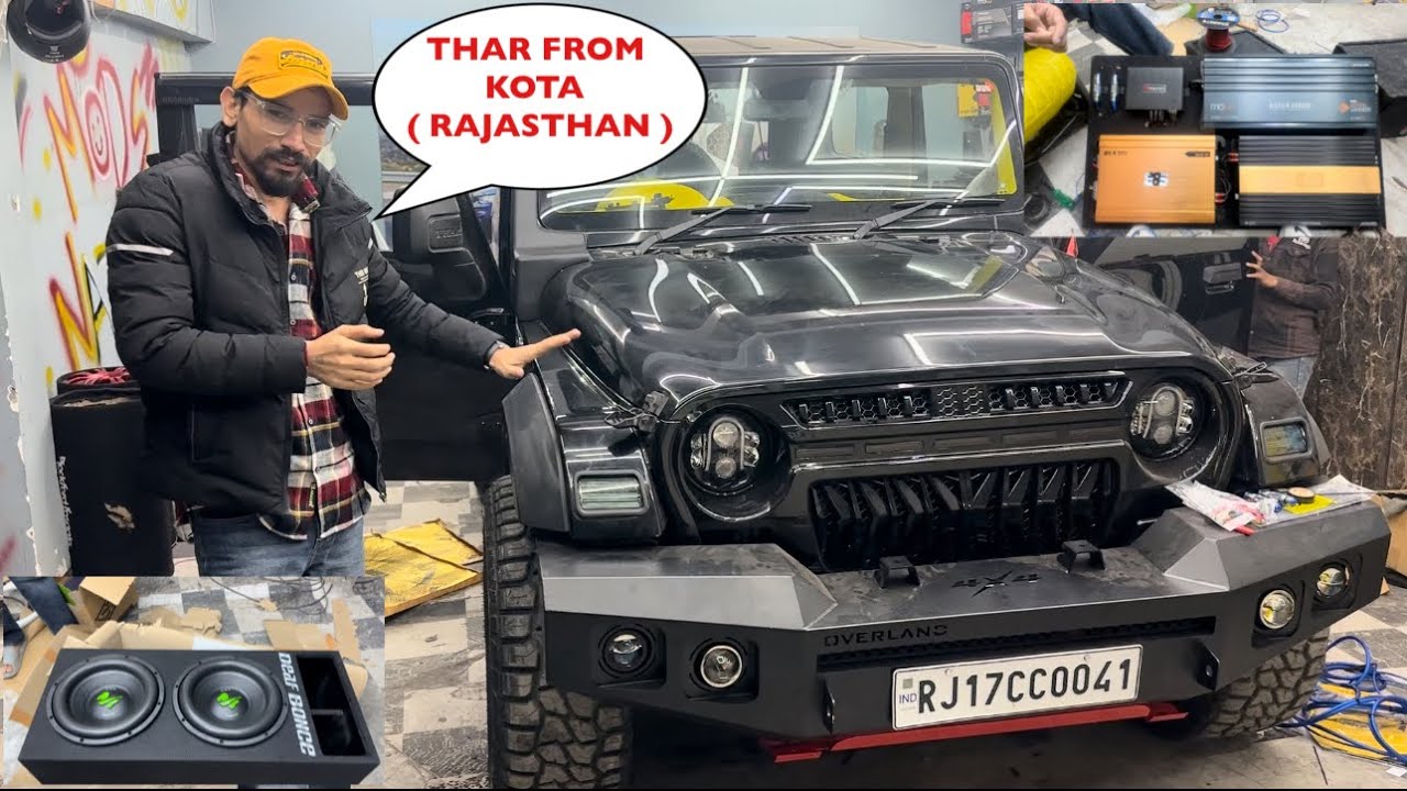 Thar aayi special 700kms se Audio Setup k liye 🚘 | Car Audio setup done in MODIFIED MAHINDRA THAR ✅
