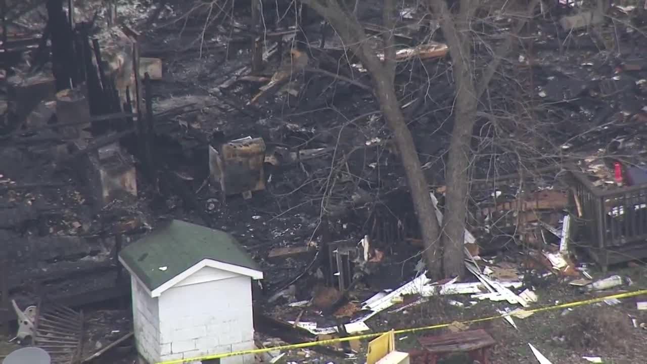AERIALS Home destroyed by explosion in Grayson County YouTube