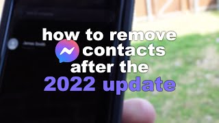 How to Remove Contacts in Messenger App