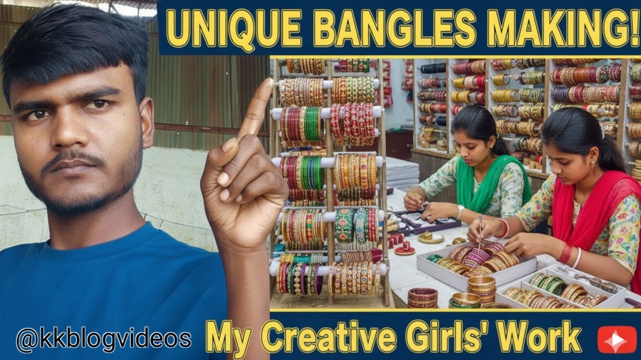 UNIQUE BANGLES MAKING! / My Creative Bangles Work / How to work video ...