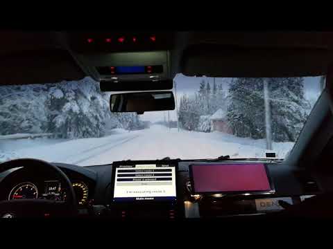 RobotCar Martti - first automated car driving in snowy Aurora E8 road conditions