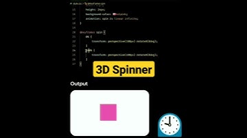 3d spinner | css tutorial #shorts #html #css