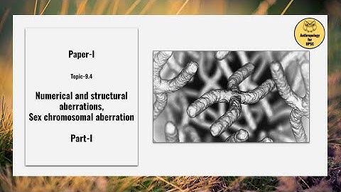 Paper-I, Topic-9.4 Numerical and Structural aberrations, Sex chromosomal aberration Part-I