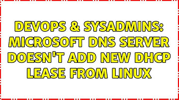 DevOps & SysAdmins: Microsoft DNS server doesn