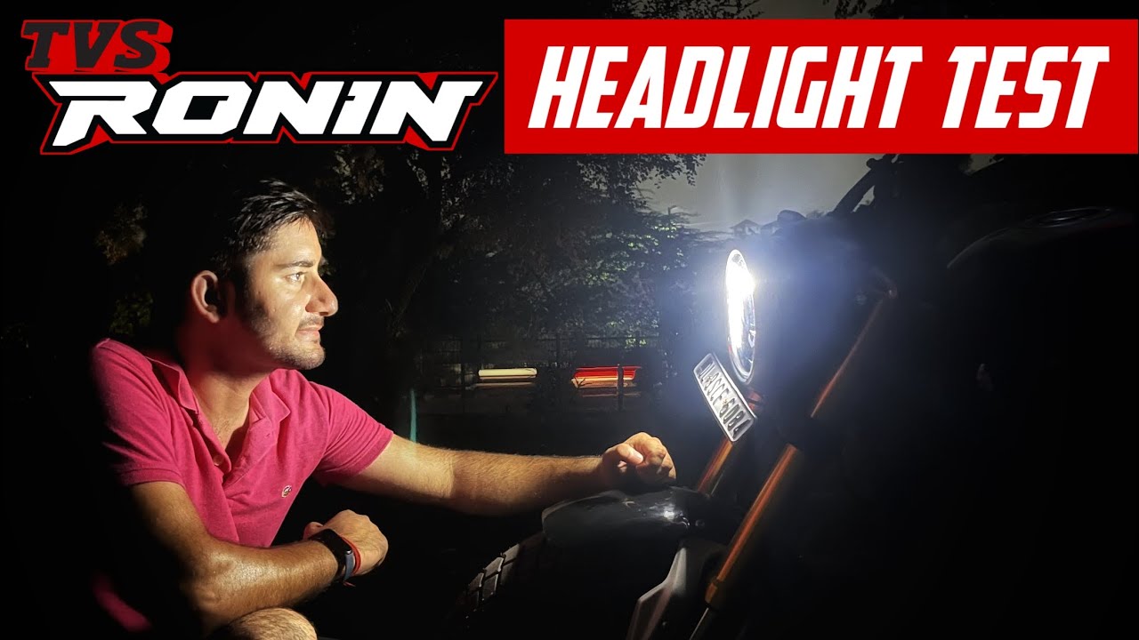 TVS Ronin 225 Headlight Test in Night High Beam Or Low Beam Kaisi Hai