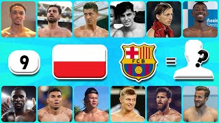 GUESS THE SONG PLAYER BY COUNTRY + CLUB JERSEY + Club | QUIZ FOOTBALL TRIVIA 2024 | Messi , haaland