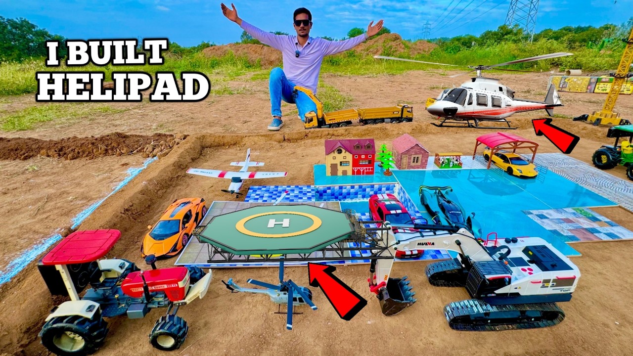 I Build Airport & Helipad With RC Mega Trucks  - Chatpat toy TV